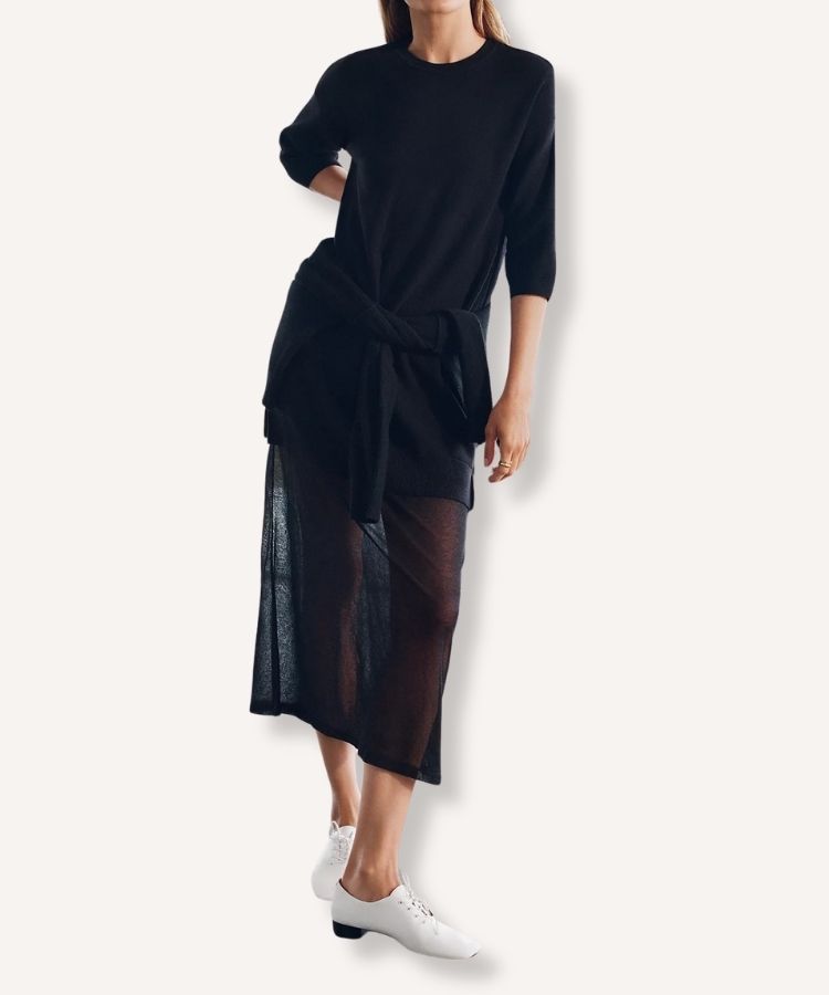 Sheer Sweater Dress