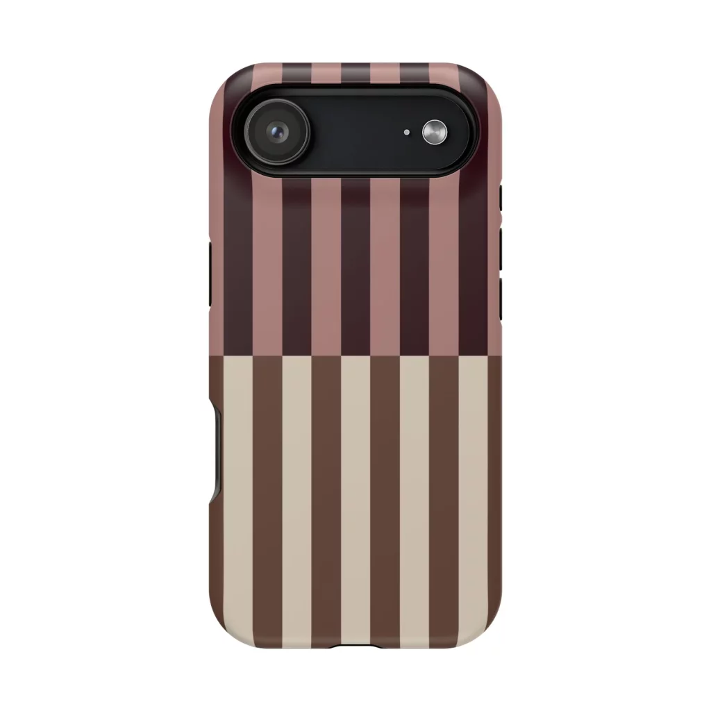Brown & Burgundy Stripes Phone Case