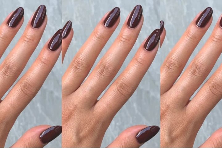 cherry mocha nail trend