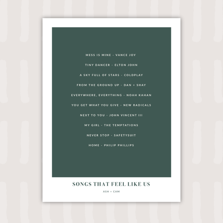 Custom Soundtrack Print